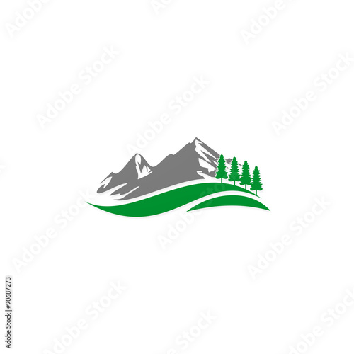 mountain hill travel nature vector logo