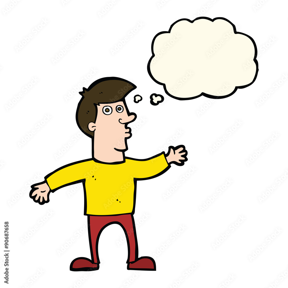 cartoon worried man with thought bubble cartoon worried man with thought bubble