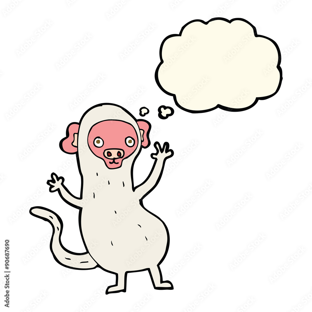 cartoon monkey with thought bubble cartoon monkey with thought bubble