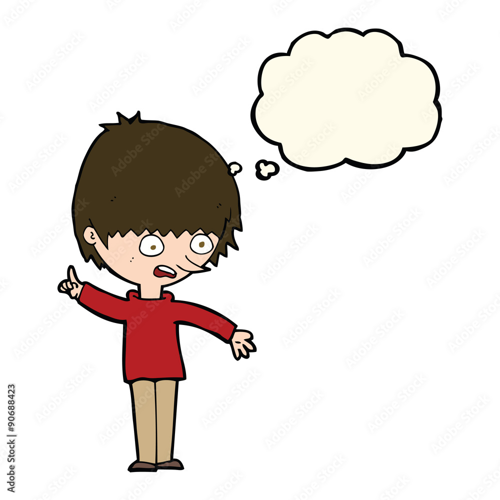 cartoon boy with question with thought bubble cartoon boy with question with thought bubble