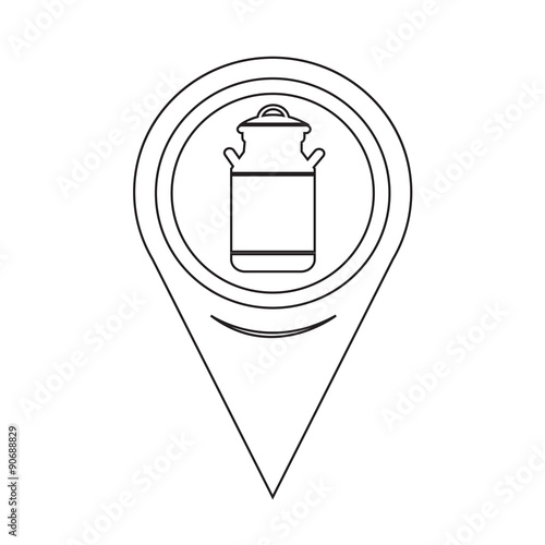 Map Pointer Milk Can Icon