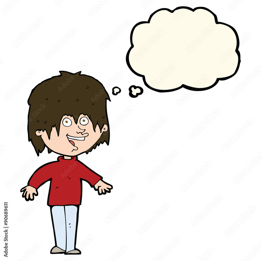 cartoon excited man with thought bubble cartoon excited man with thought bubble