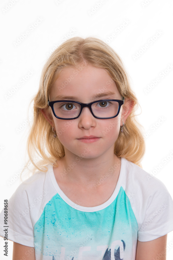 Fototapeta premium blond girl with glasses