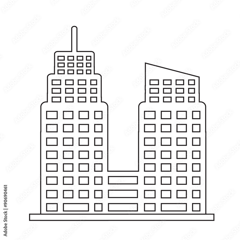 Fototapeta premium Office building icon