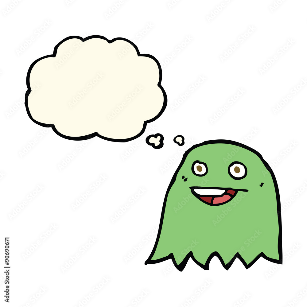 cartoon ghost with thought bubble cartoon ghost with thought bubble