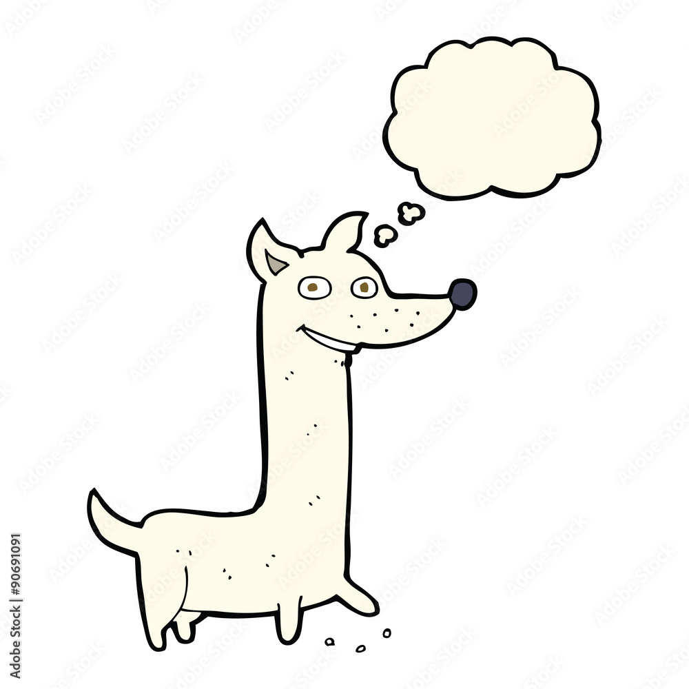 funny cartoon dog with thought bubble funny cartoon dog with thought bubble
