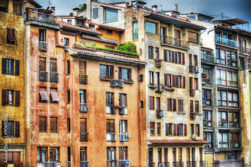 colorful building facades in Florence