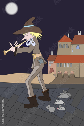 Pied piper fairy tale character