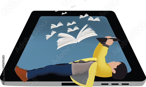 adolescente in relax lettura