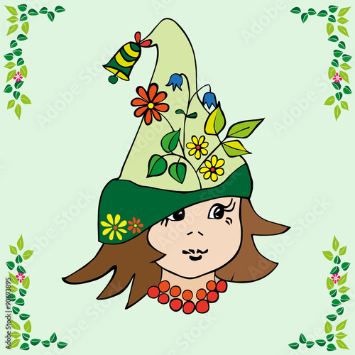 Flower elf with hat.