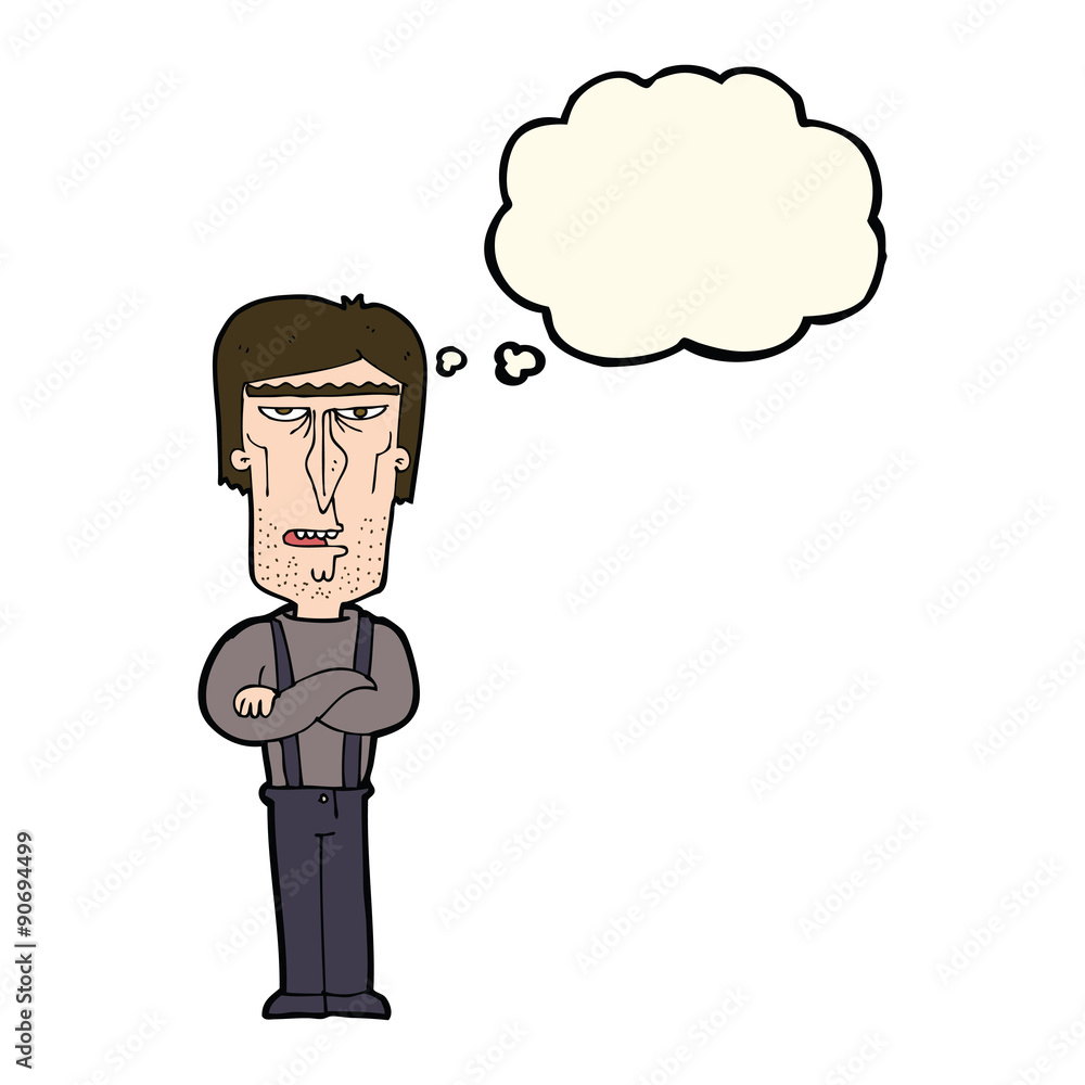 cartoon angry man with thought bubble cartoon angry man with thought bubble