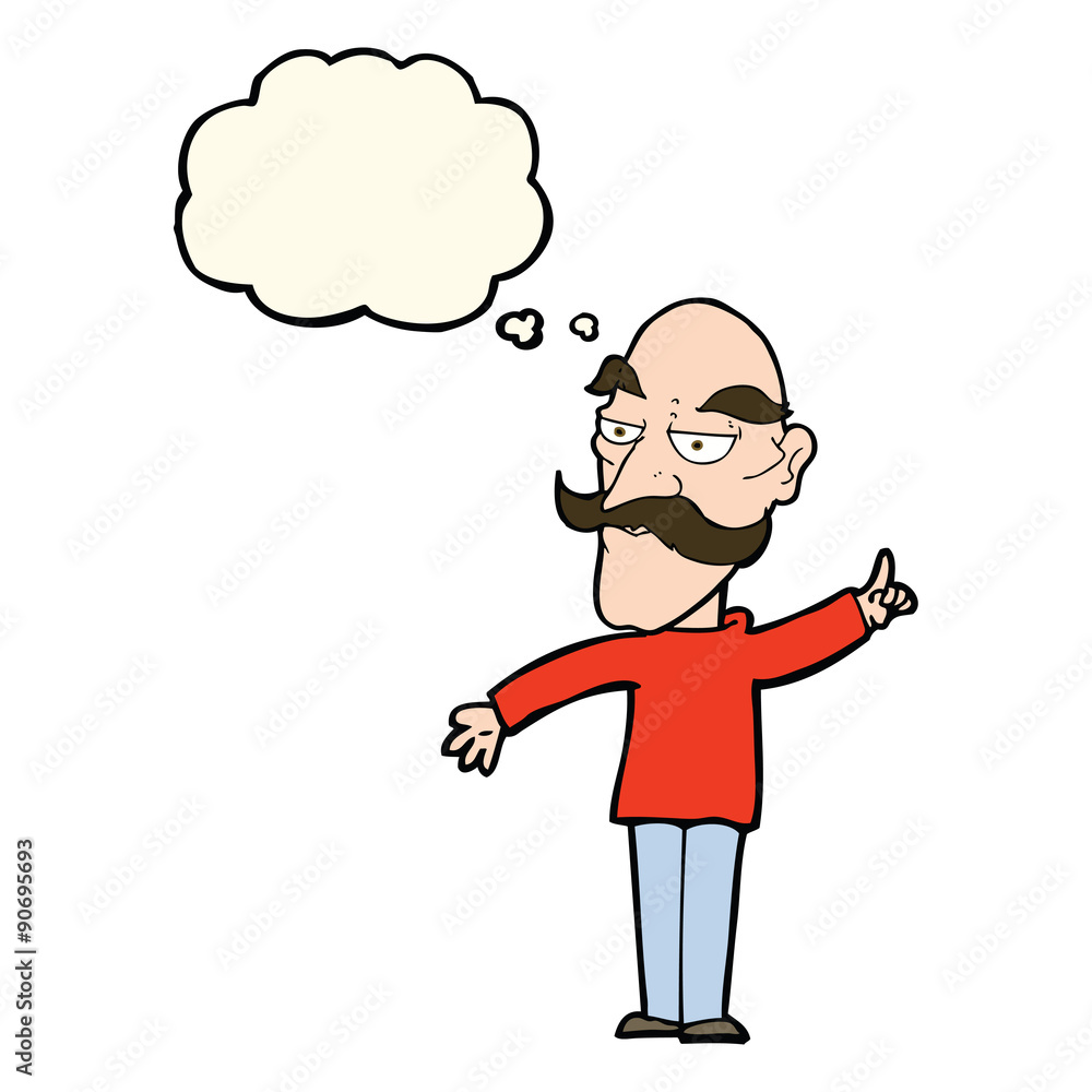 cartoon old man telling story with thought bubble cartoon old man telling story with thought bubble