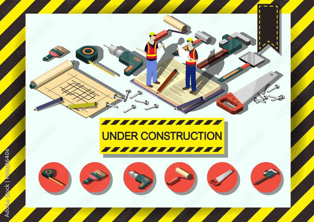 Obraz premium Creative construction Template Flyer Brochure Vector Paper Design Template for infographics and banners concept