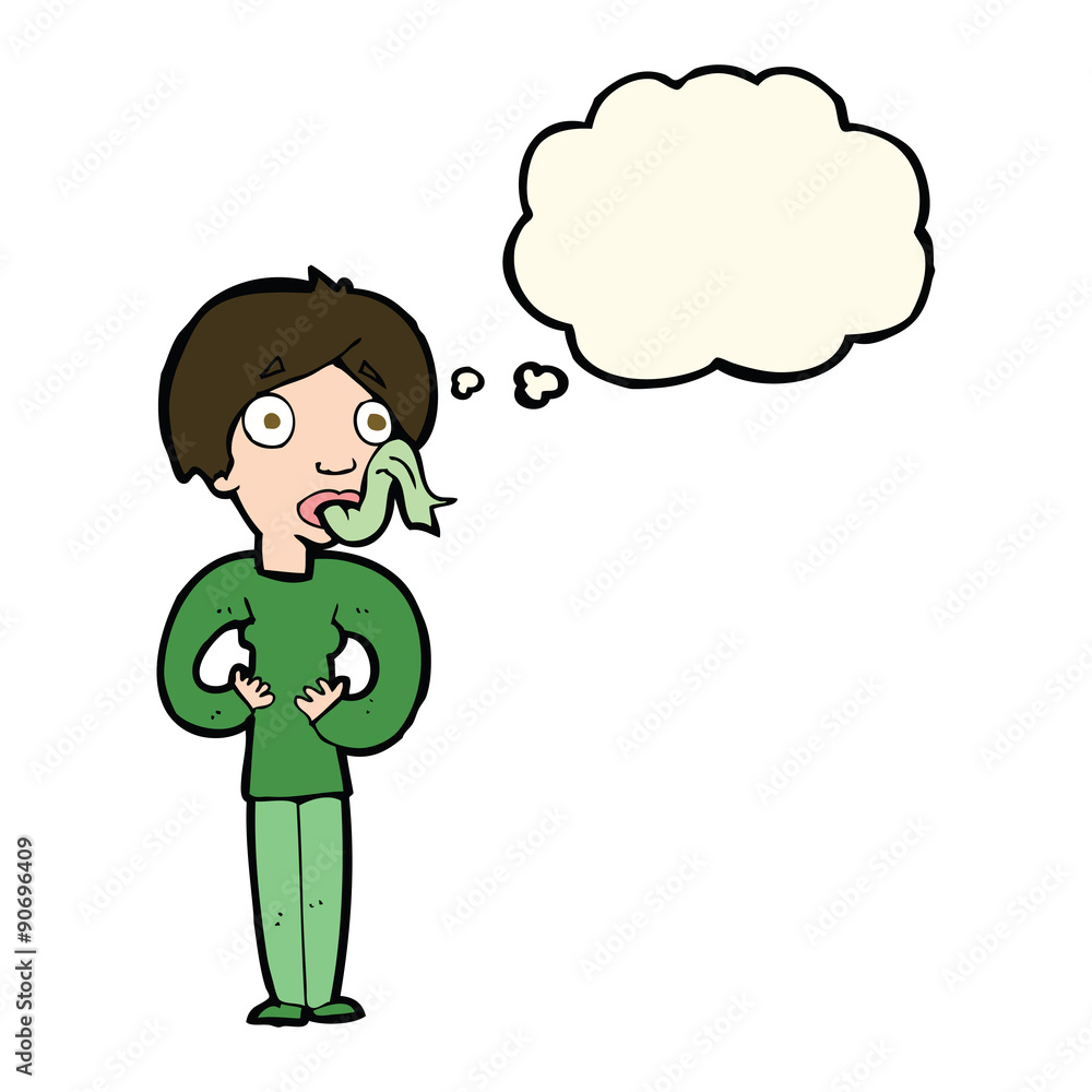 cartoon woman sticking out tongue with thought bubble cartoon woman sticking out tongue with thought bubble