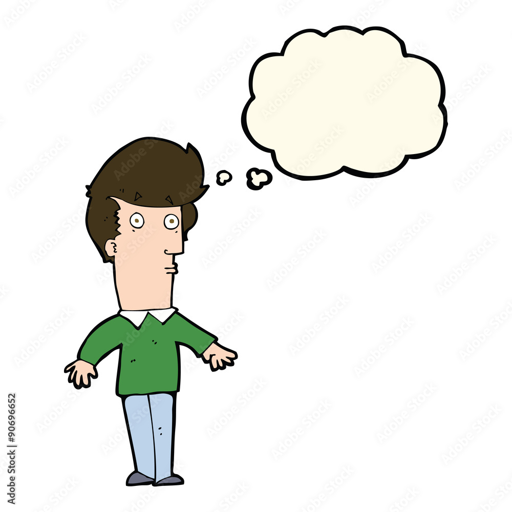 cartoon startled man with thought bubble cartoon startled man with thought bubble