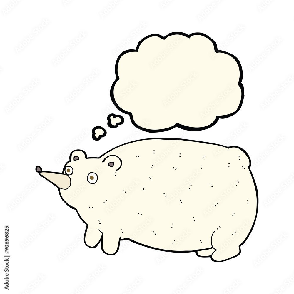 funny cartoon bear with thought bubble funny cartoon bear with thought bubble