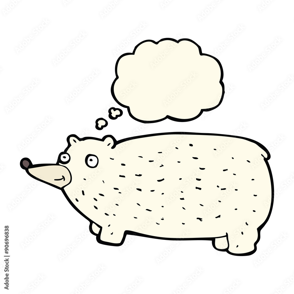 funny cartoon bear with thought bubble funny cartoon bear with thought bubble
