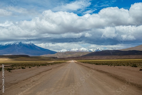road in the middle of the bolivian altiplano © shantihesse
