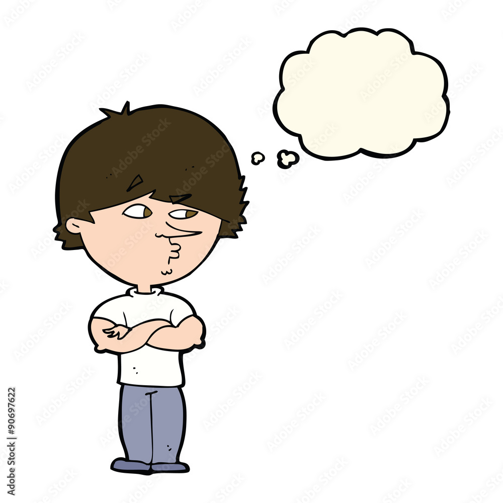 cartoon suspicious man with thought bubble cartoon suspicious man with thought bubble