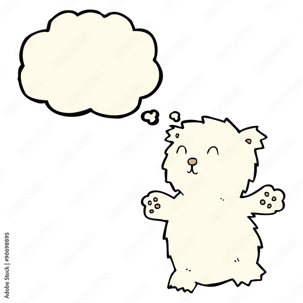 cartoon teddy bear with thought bubble cartoon teddy bear with thought bubble