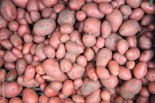 red potatoes background