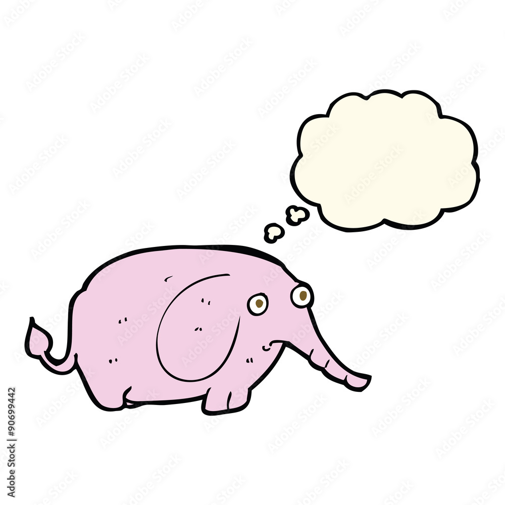 cartoon sad little elephant with thought bubble cartoon sad little elephant with thought bubble