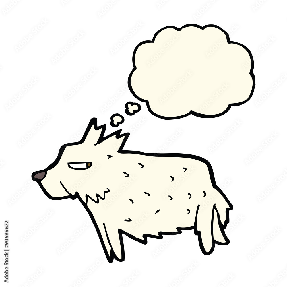 cartoon terrier with thought bubble cartoon terrier with thought bubble