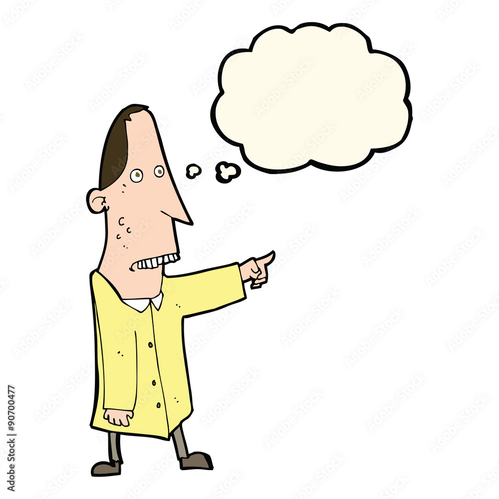 cartoon ugly man pointing with thought bubble Stock Vector | Adobe Stock cartoon ugly man pointing with thought bubble Stock Vector | Adobe Stock