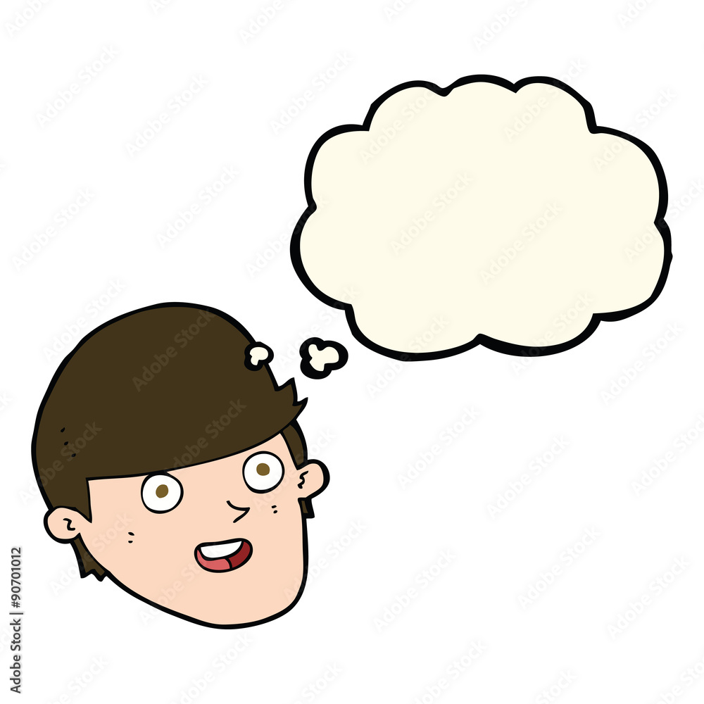 cartoon man with big chin with thought bubble cartoon man with big chin with thought bubble