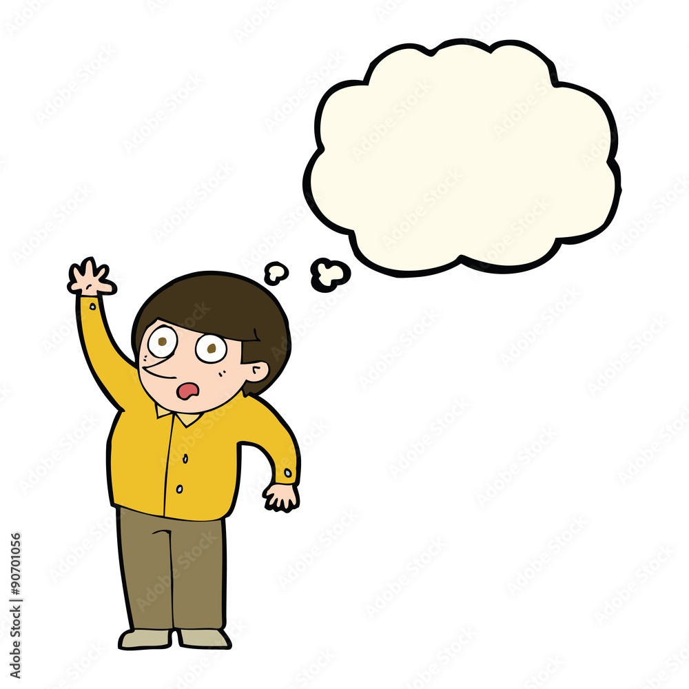 cartoon man asking question with thought bubble cartoon man asking question with thought bubble