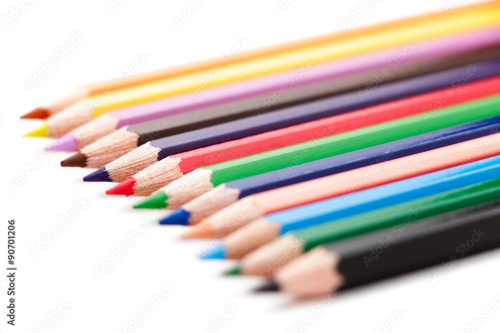 Group of colored pencils Group of colored pencils