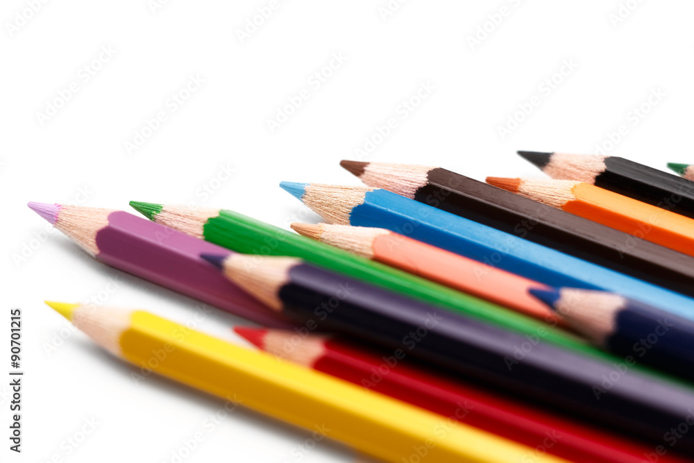 Group of colored pencils