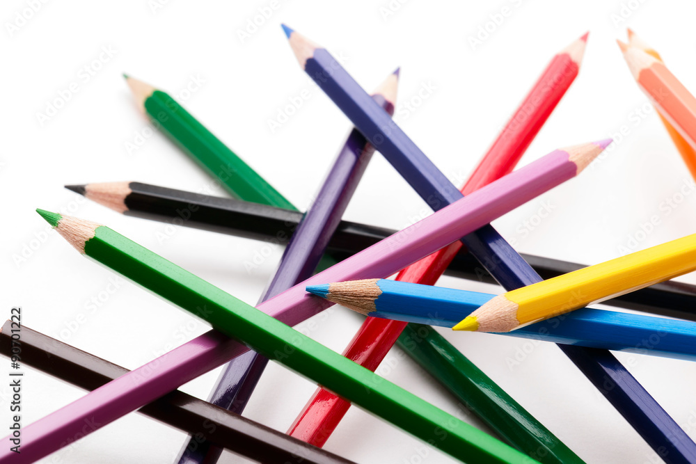 Naklejka premium Group of colored pencils