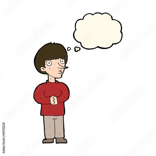 Wallpaper Mural cartoon nervous man with thought bubble Torontodigital.ca