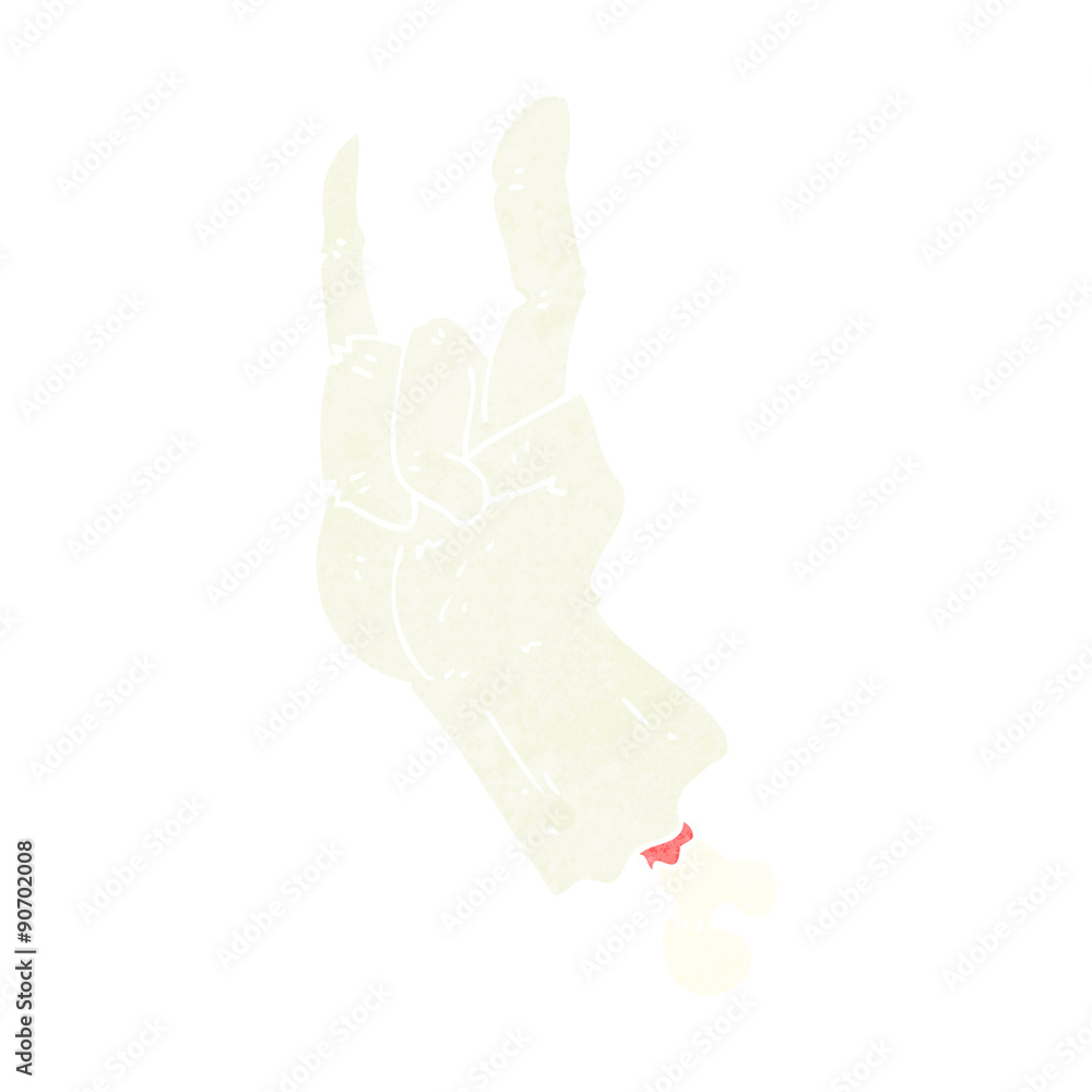 cartoon zombie hand making rock symbol cartoon zombie hand making rock symbol