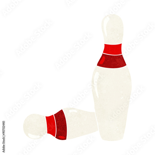 cartoon ten pin bowling skittles