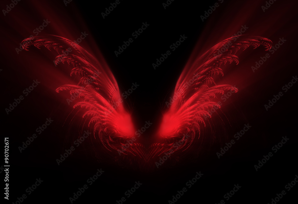 Naklejka premium abstract red wings