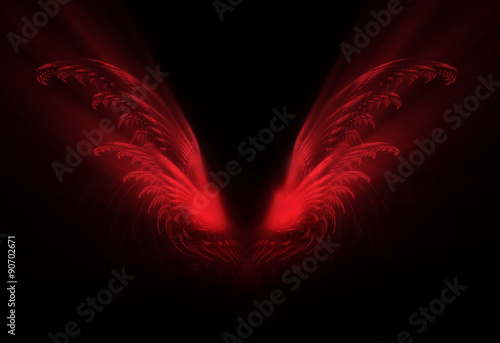 abstract red wings
