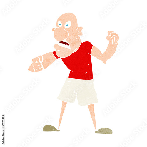 cartoon violent man