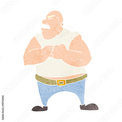 cartoon violent man