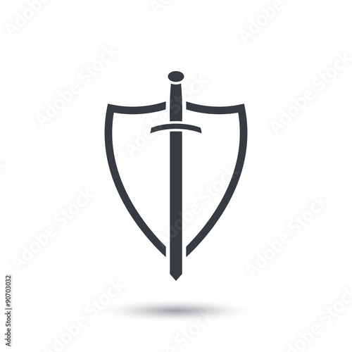 Shield with sword 