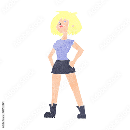 cartoon capable woman