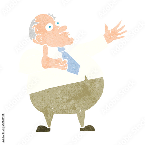 cartoon exasperated middle aged man