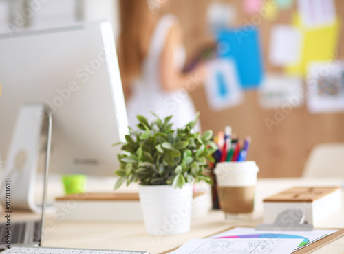 Wallpaper Mural Fashion designers working in studio Torontodigital.ca