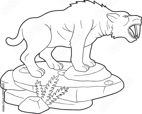 Fototapeta Naklejka Na Ścianę i Meble -  saber-toothed tiger