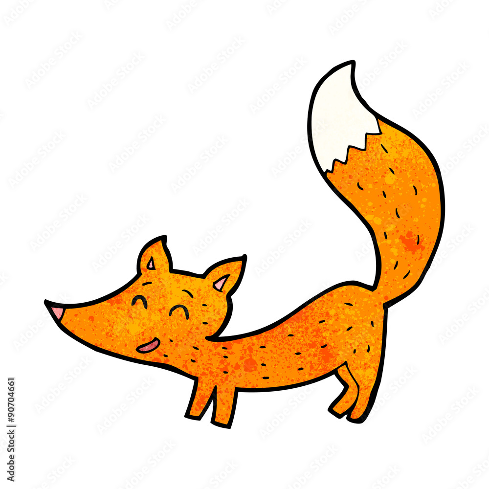 Obraz premium cartoon little fox