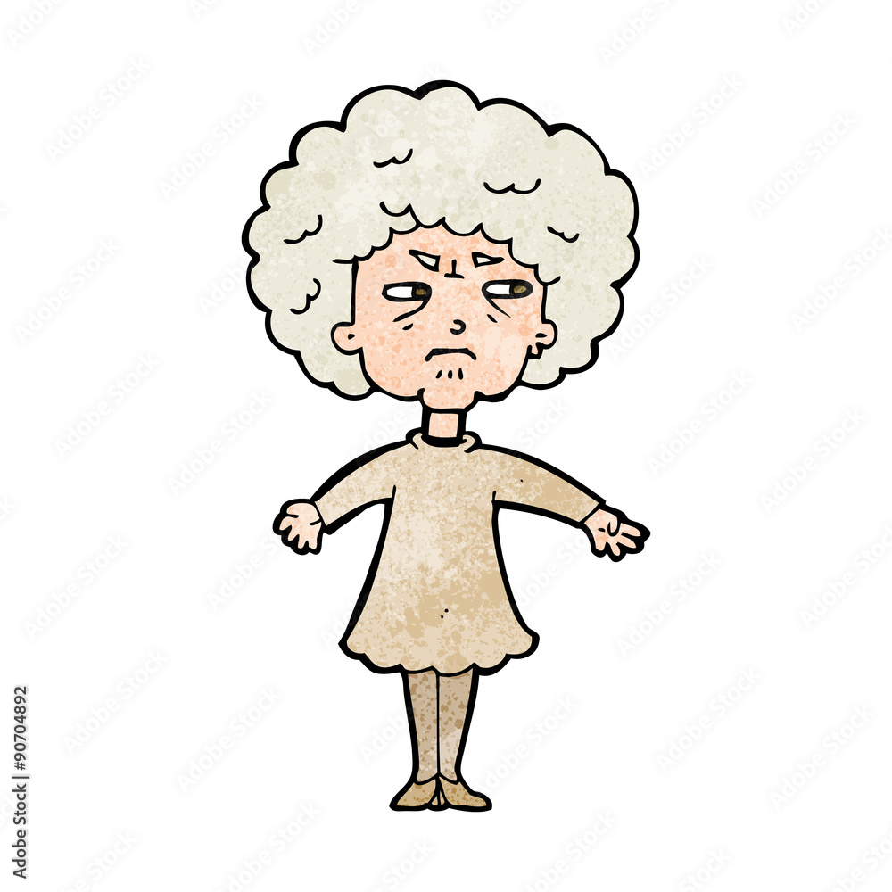 cartoon bitter old woman cartoon bitter old woman