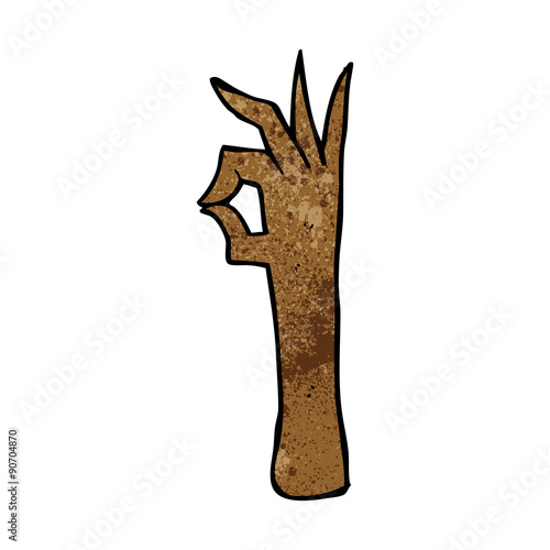 cartoon okay hand gesture
