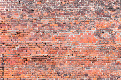 vintage red brick wall