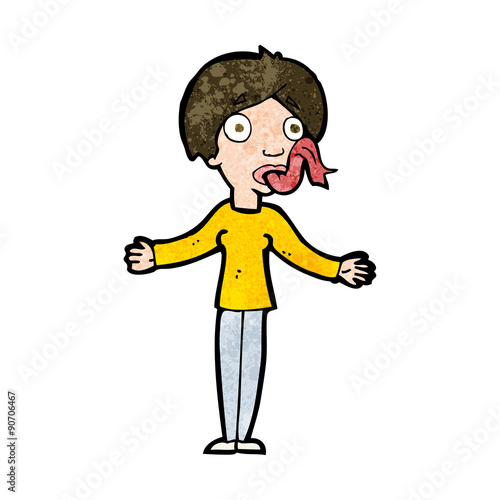 cartoon woman telling lies